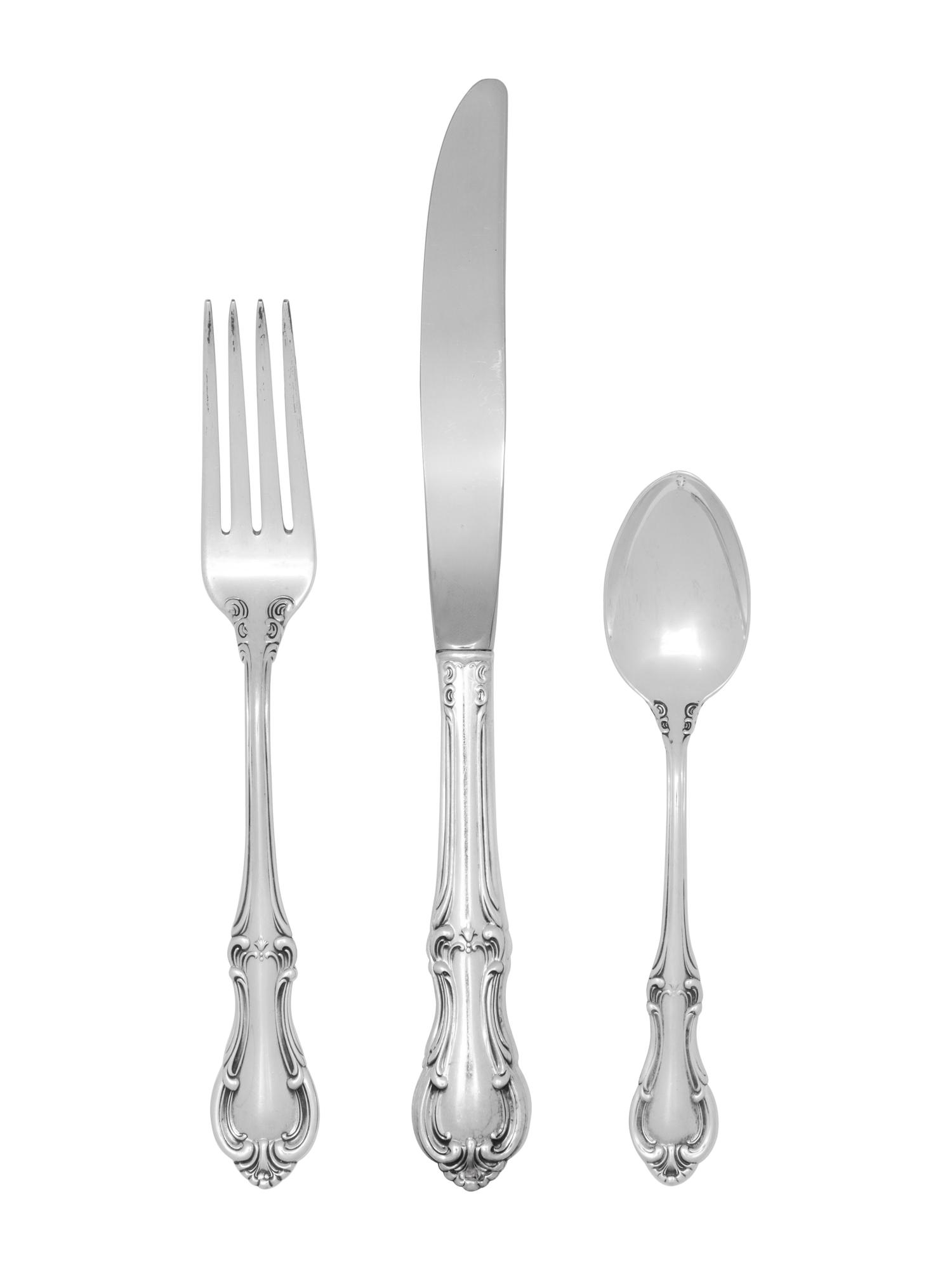 An American Silver Flatware Service