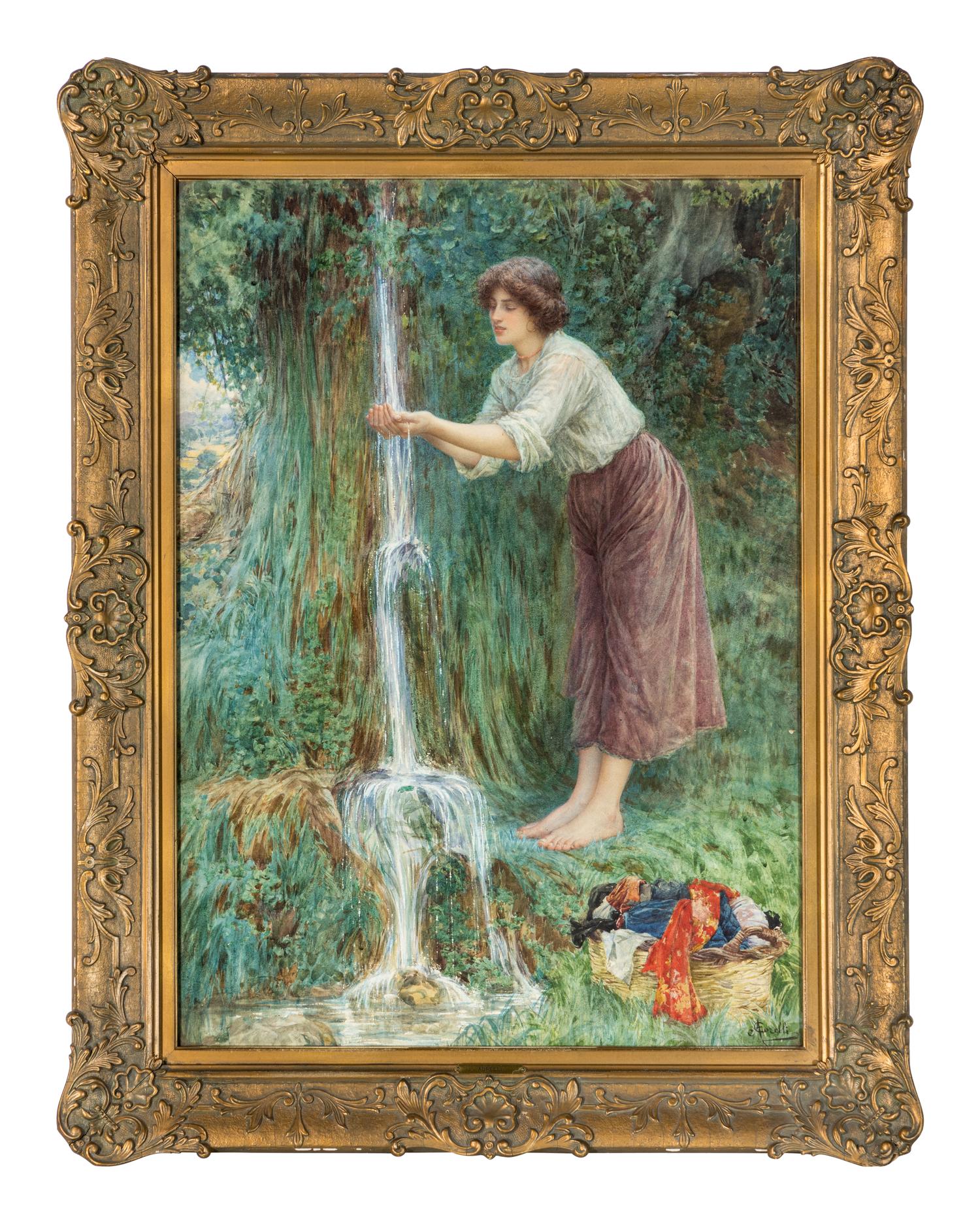 Young Woman at the Waterfall