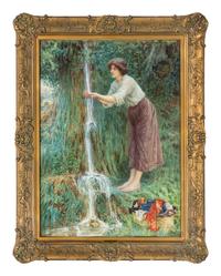 Young Woman at the Waterfall
