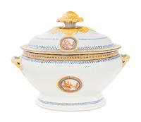 A Chinese Export Porcelain Tureen and Cover with Underplate