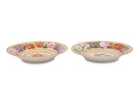A Pair of English Porcelain Dessert Plates