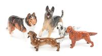 Five Royal Doulton Porcelain Figures Width of widest 7 3/4 inches. — 20TH CENTURY