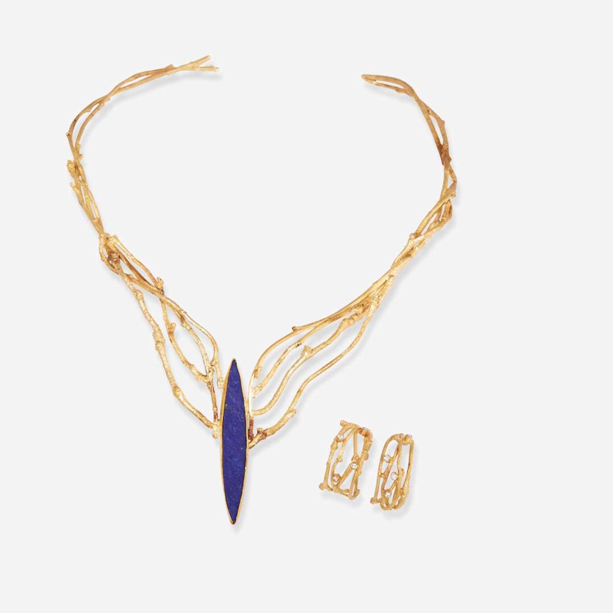 A Sam Shaw Necklace and Earrings Suite c. 2000's