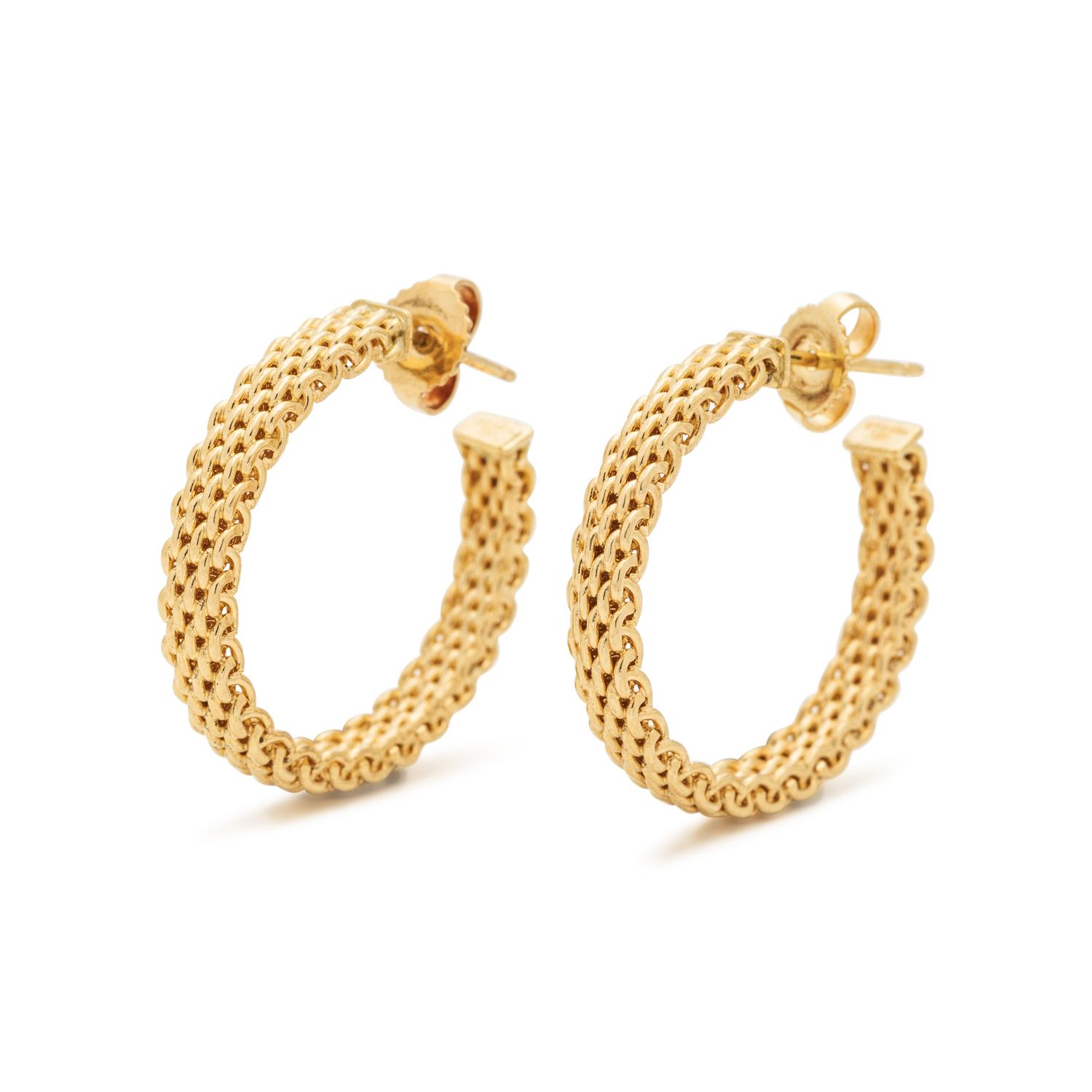 TIFFANY & CO., YELLOW GOLD HOOP EARRINGS