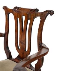 A Rare Anglo-Colonial Carved Padouk Armchair