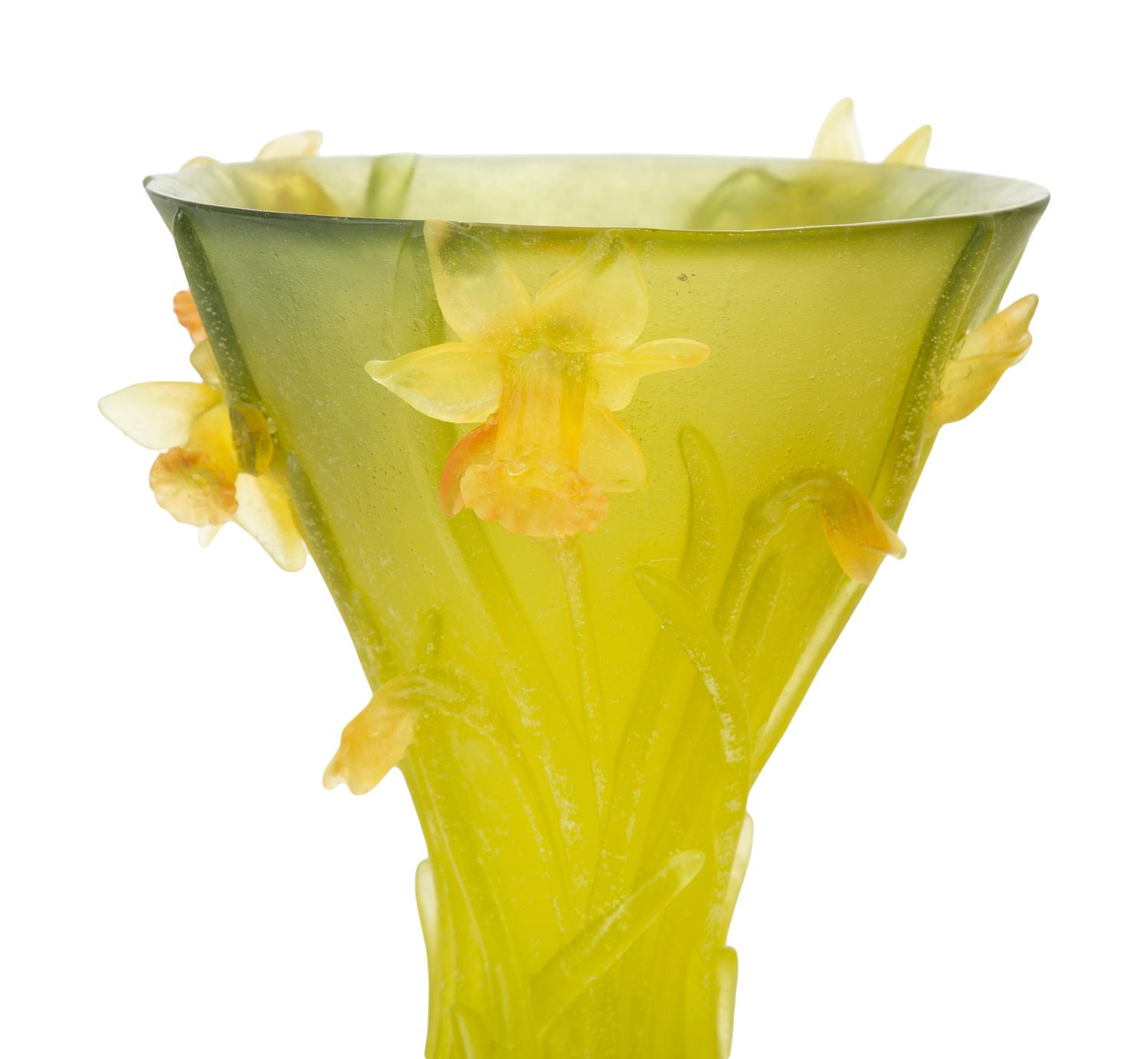 A Pair of Daum Pâte-de-Verre Vases