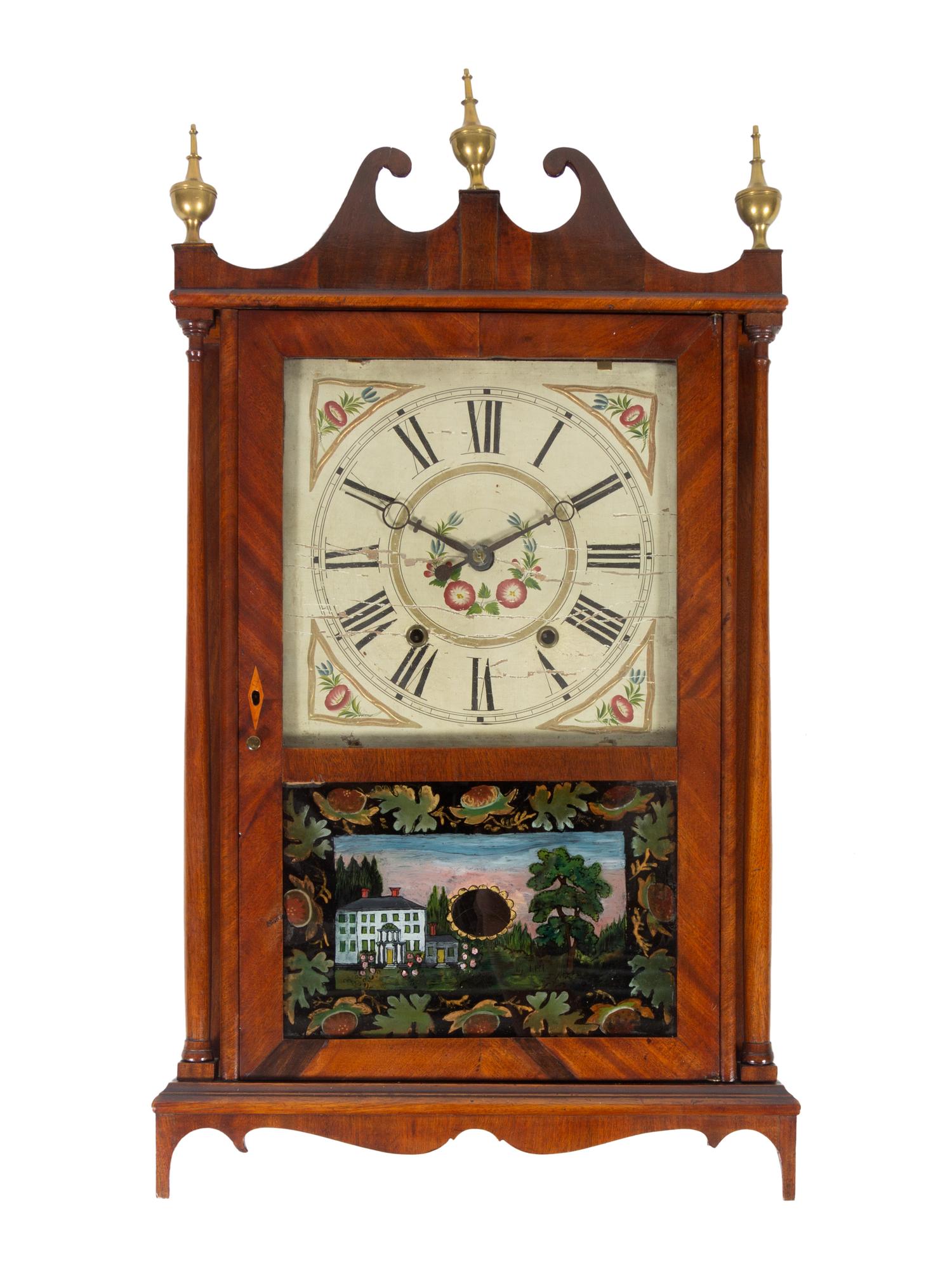 A Federal Mahogany Shelf Clock