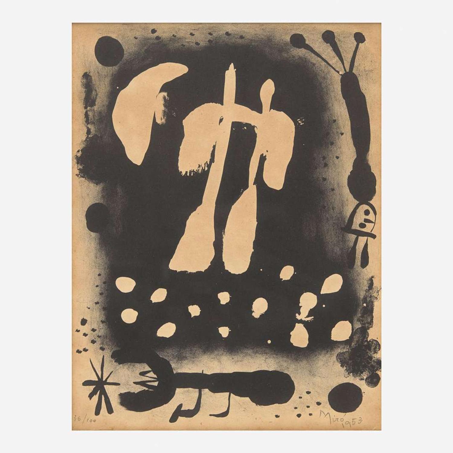 Joan Miró (Spanish, 1893–1983) Catalogue de l'exposition 'Recent paintings 1953 a` l'occasion du 60e anniversaire de l'artiste' (pl. 3)