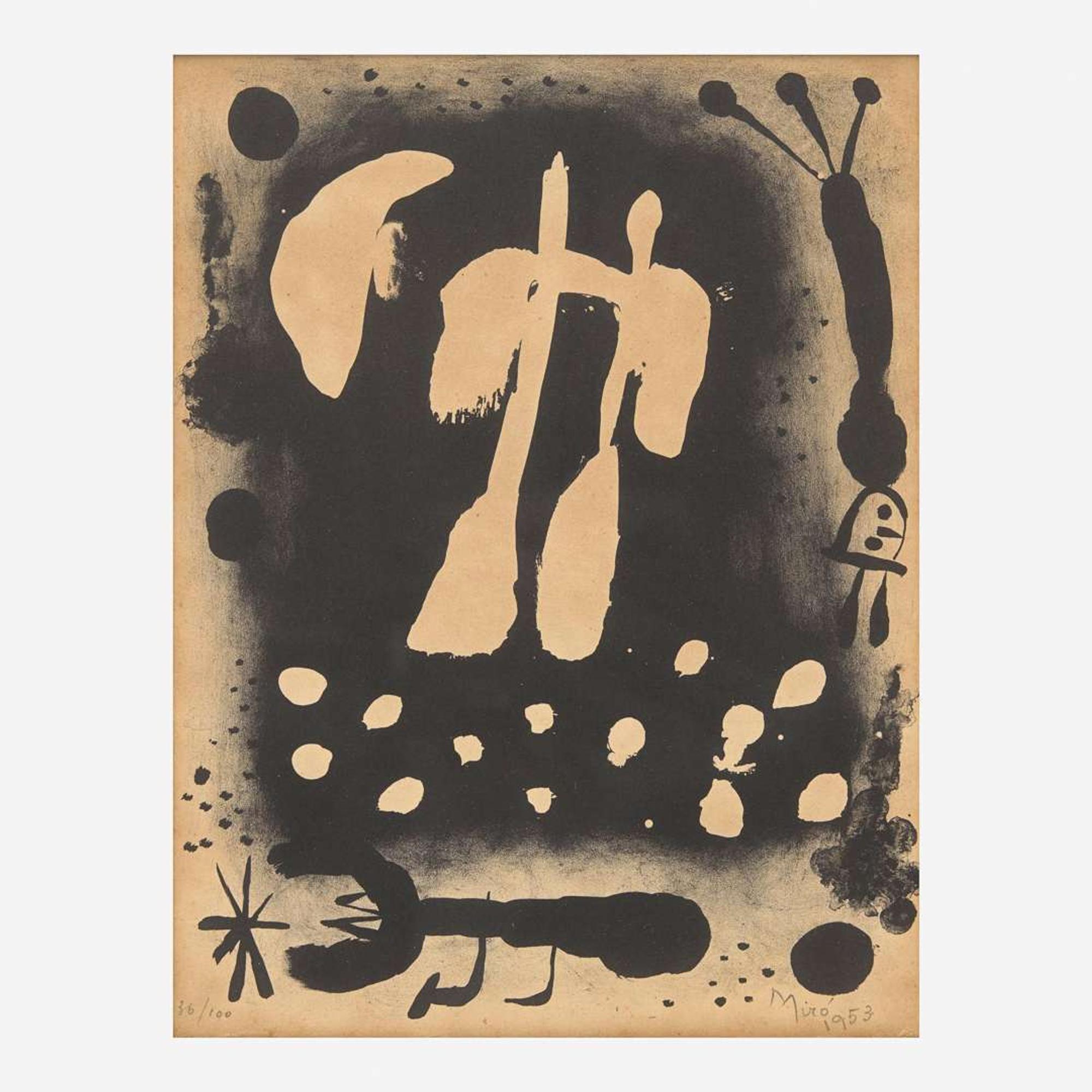 Joan Miró (Spanish, 1893–1983) Catalogue de l'exposition 'Recent paintings 1953 a` l'occasion du 60e anniversaire de l'artiste' (pl. 3)