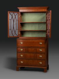 A Federal Inlaid and Figured Cherrywood Cabinet