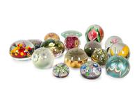 Sixteen Glass Paperweights