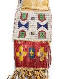 Sioux Beaded Hide Tobacco Bag