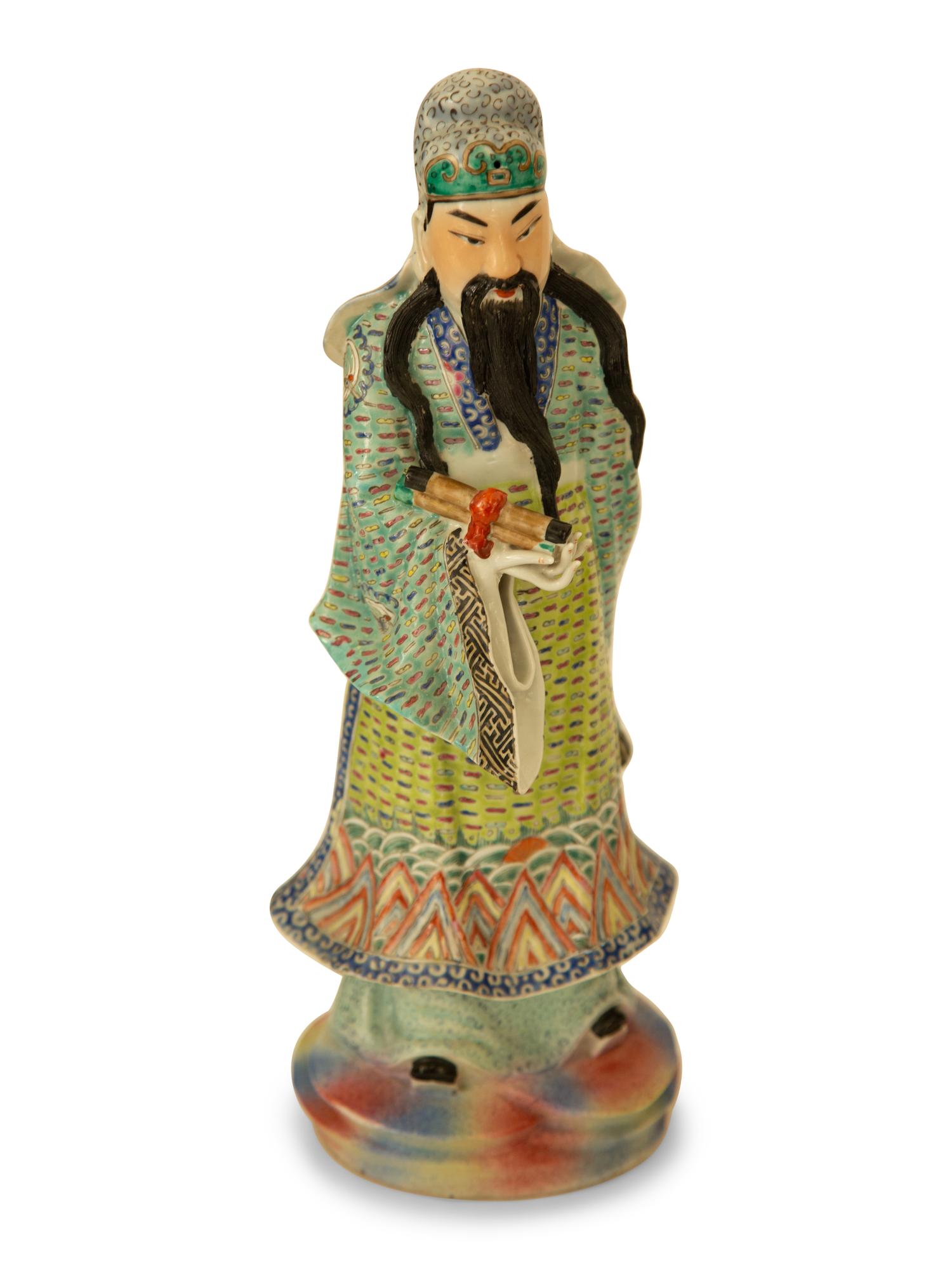 Three Chinese Porcelain Scholar Figures