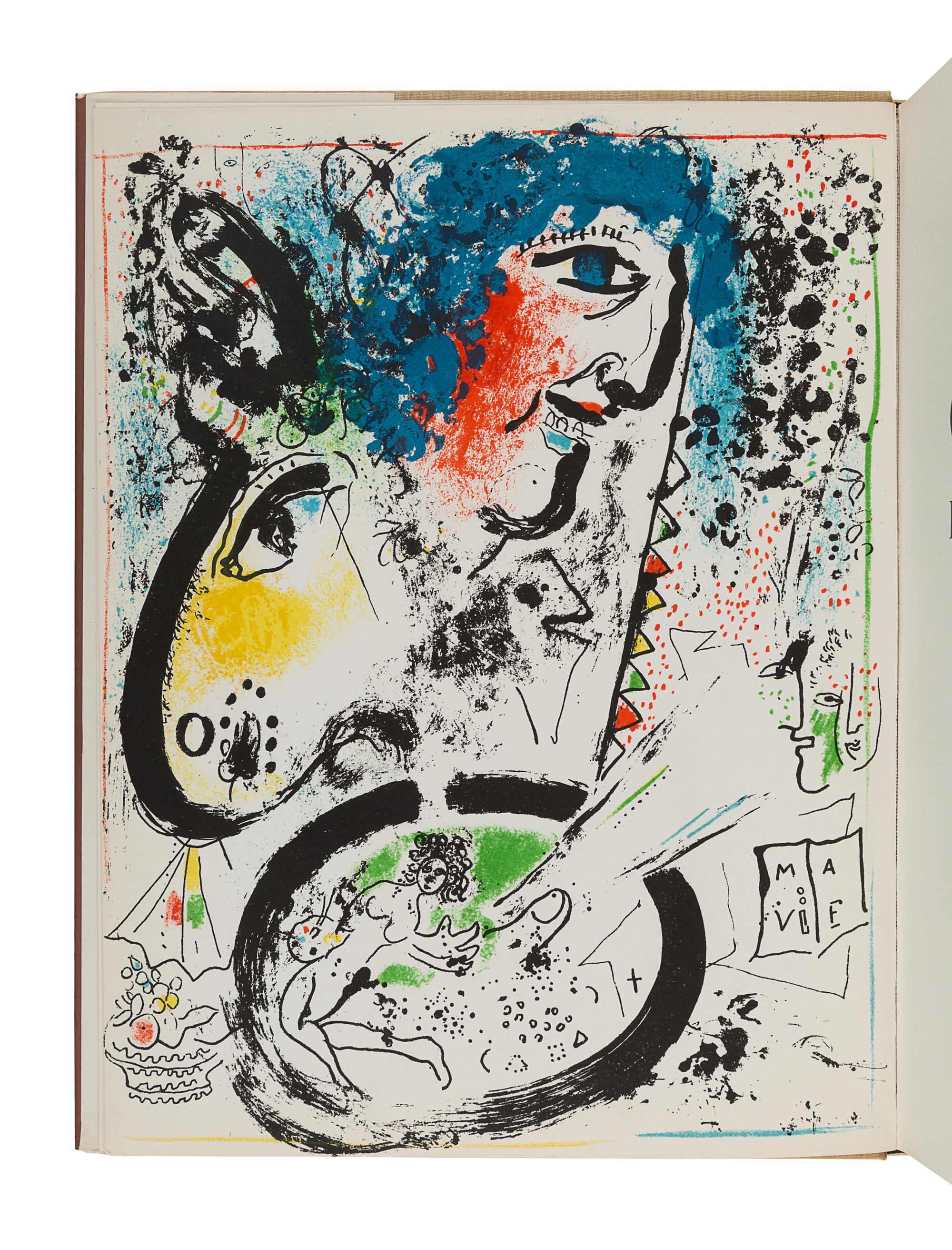 CHAGALL, Marc (1887-1985). Chagall Lithographs. Vol.I: Monte Carlo: André Sauret, 1960; Vol.II: Monte Carlo and Boston: André Sauret and Boston Book and Art Shop, Inc., 1963; Vol.III: Paris: André Sauret, 1969; Vols.IV, V and VI: New York: Crown Publishers, Inc., 1974, 1984, 1986.