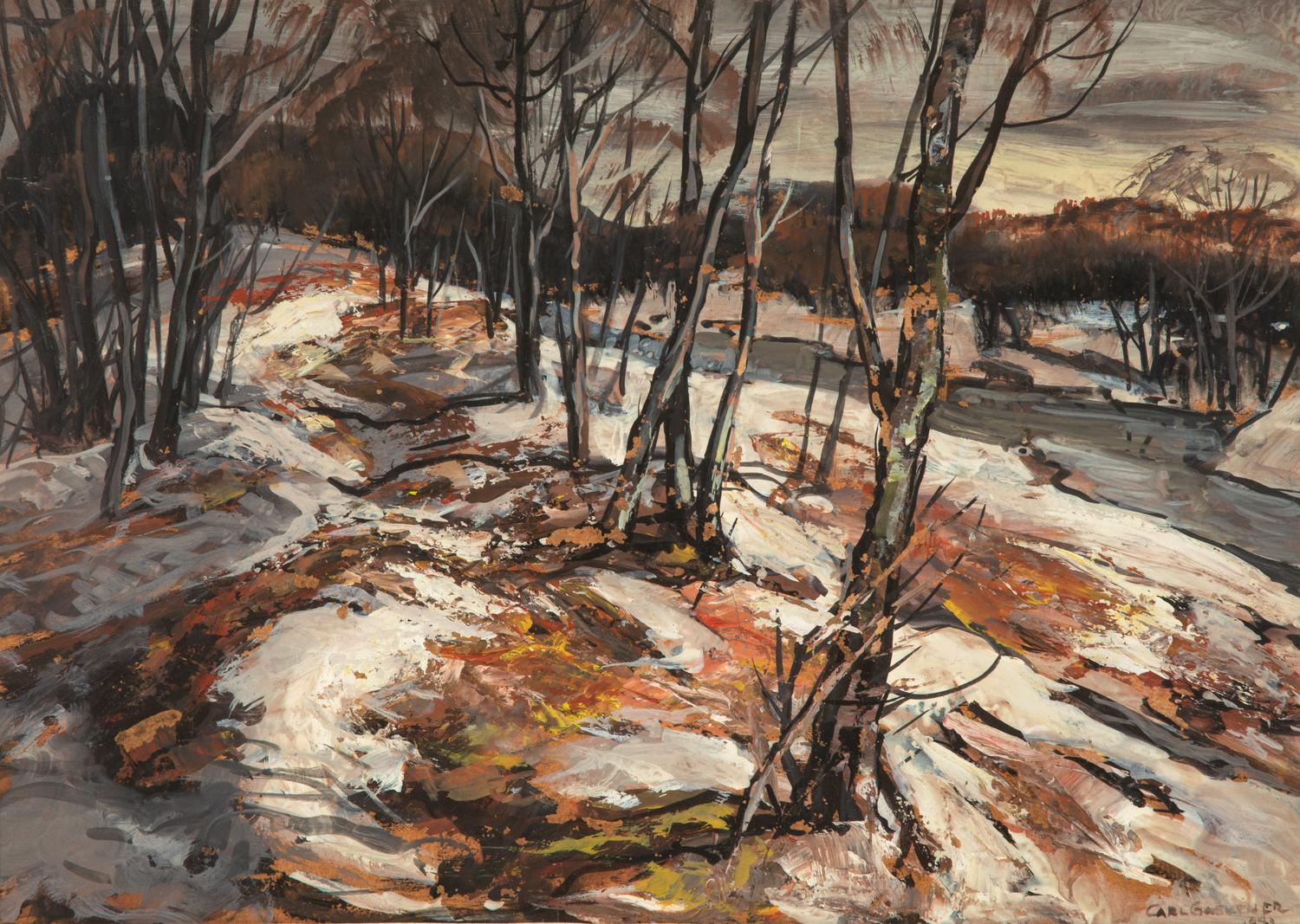 Winter Forest with Stream