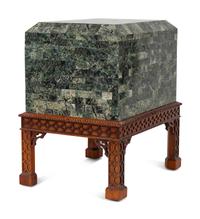 A Tessellated Marble Box on Chippendale Style Stand — 20TH CENTURY