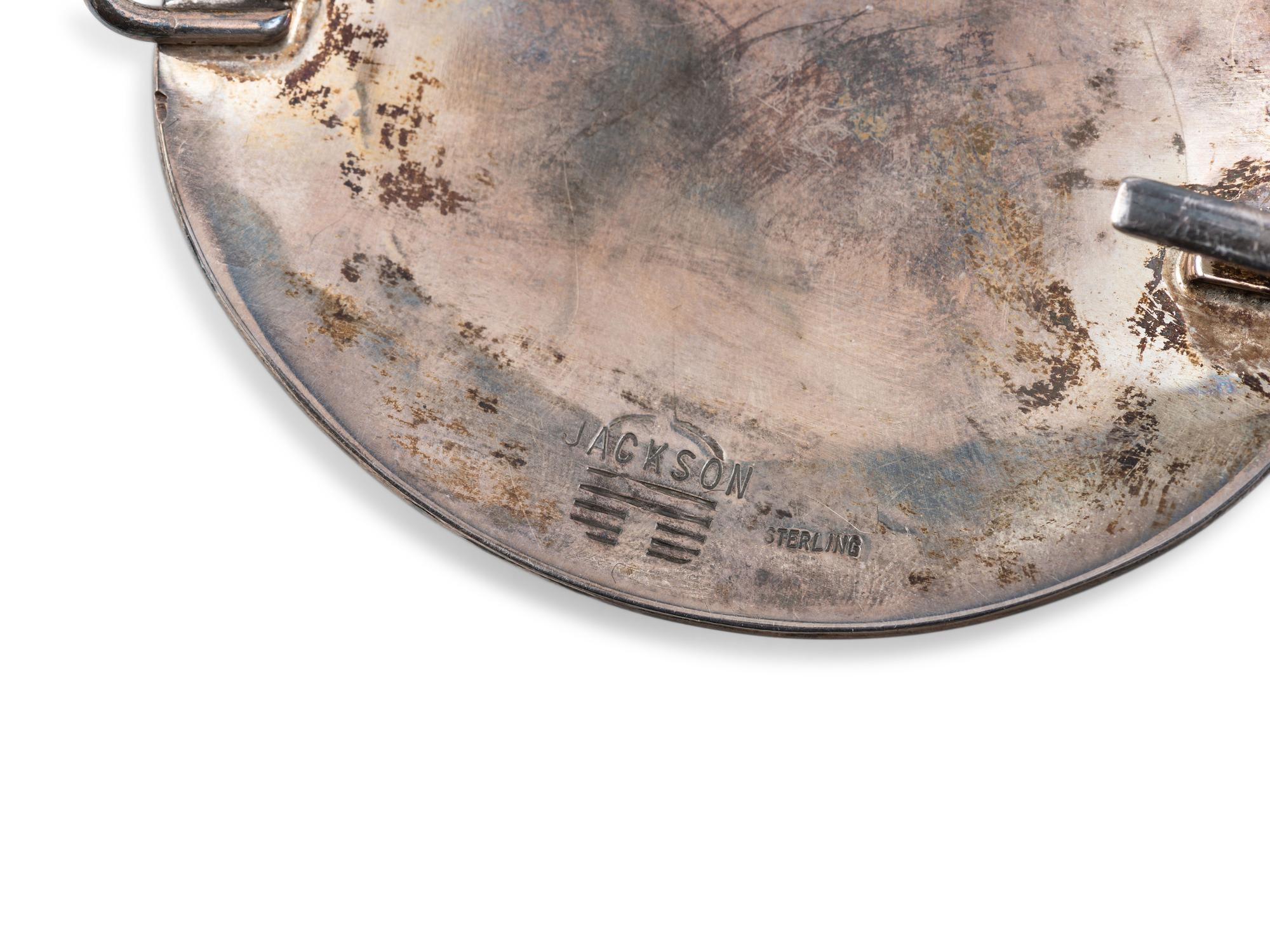 Navajo Sterling Silver Belt Buckles, with Inlay