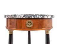 An Empire Style Part Ebonized Walnut Guéridon