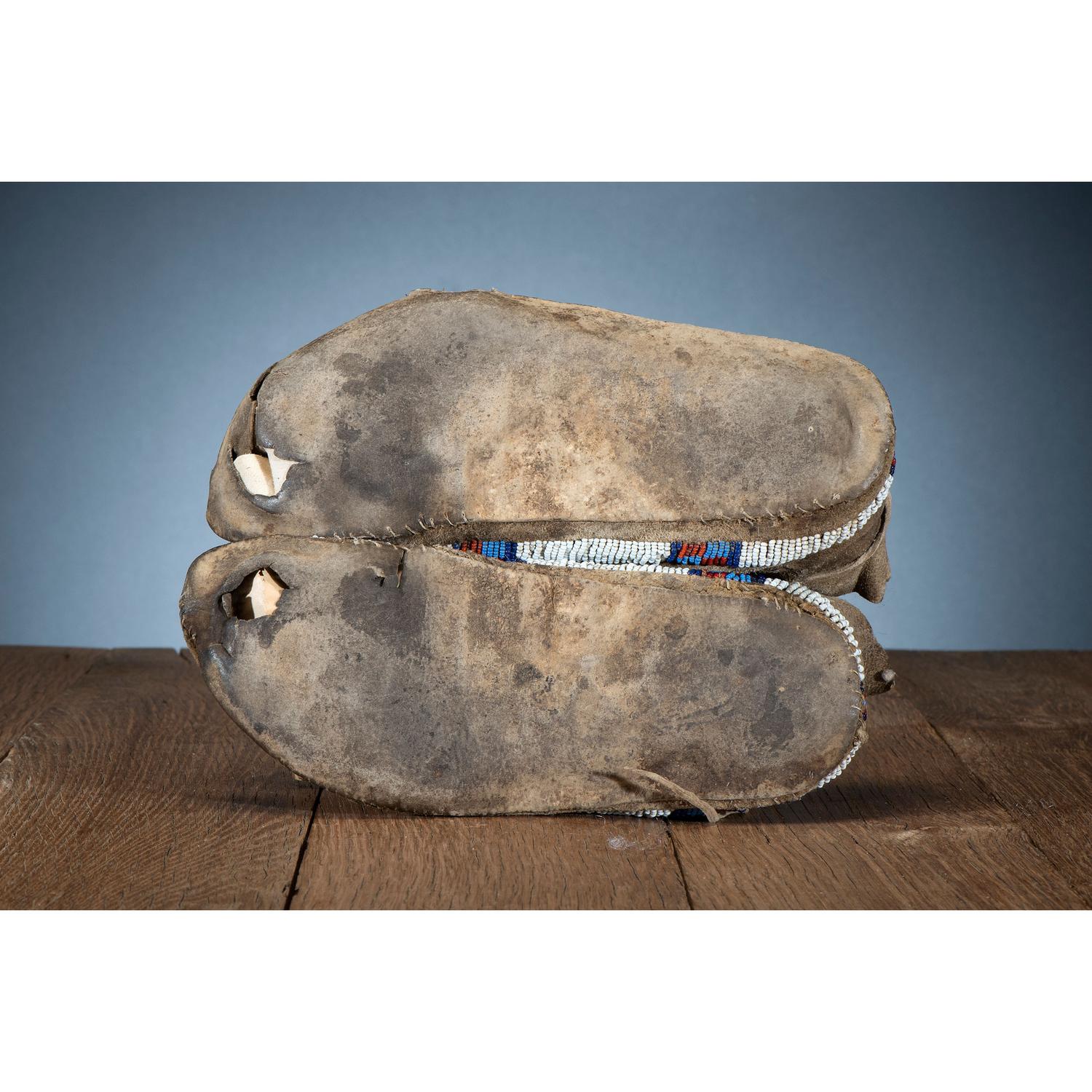 Cheyenne Beaded Hide Moccasins