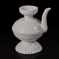 A small Chinese white glazed porcelain ewer Ming dynasty or earlier