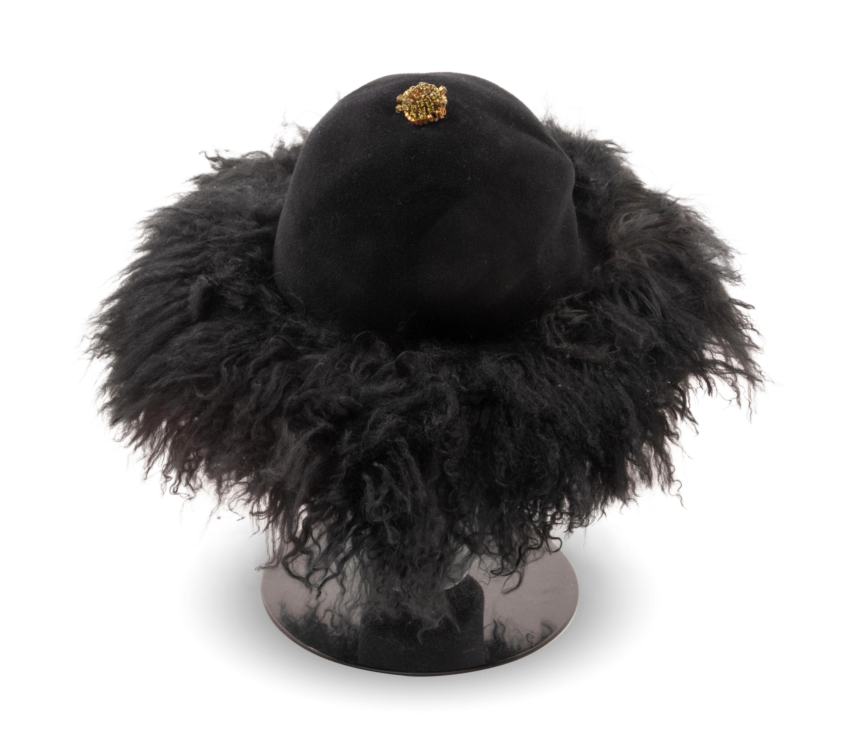 12 Assorted Hats and a Pair of Feathered Cuffs, 1970-2000s
