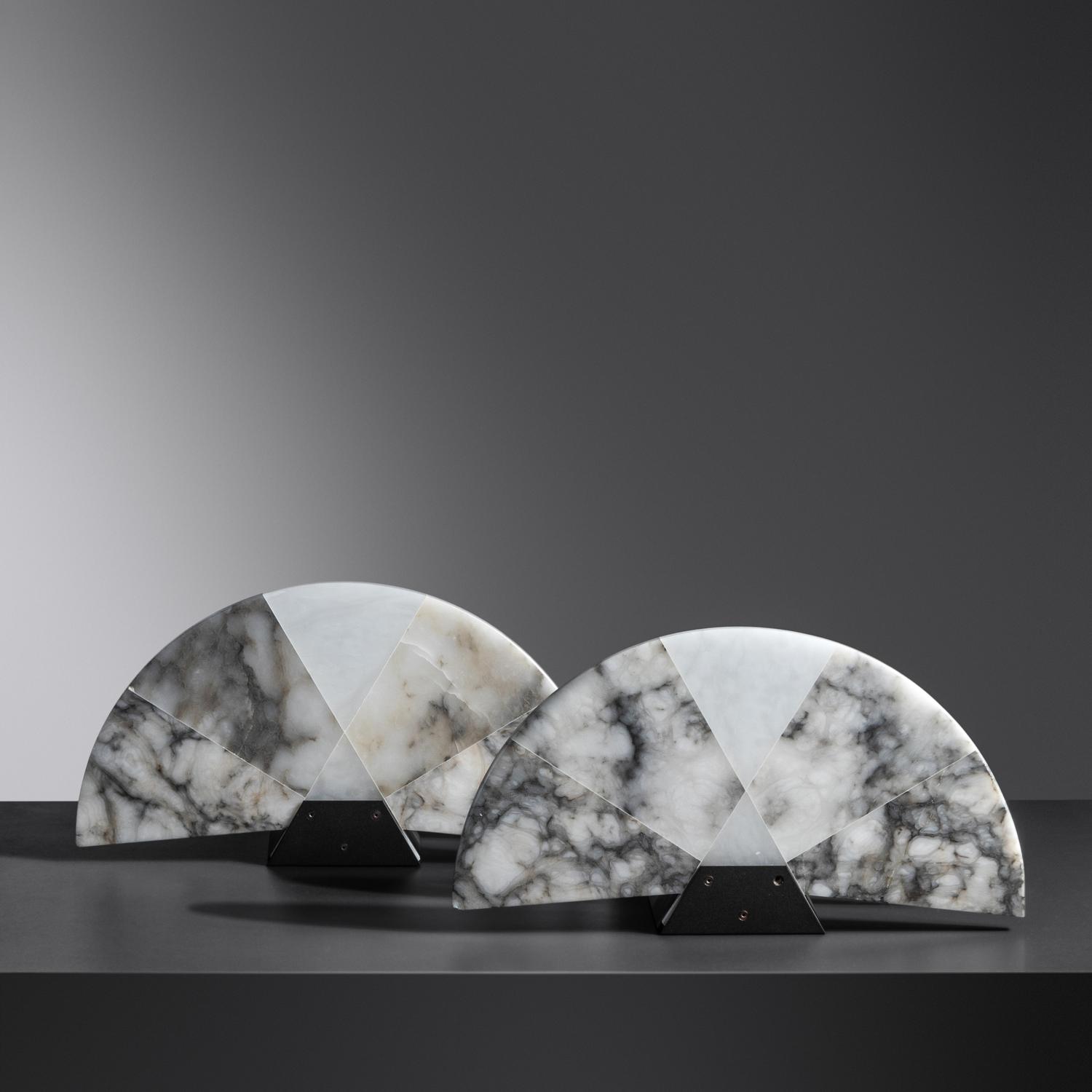 Pair of Ventaglio Table Lamps, model V584, c. 1980 Skipper Pollux, Italy
