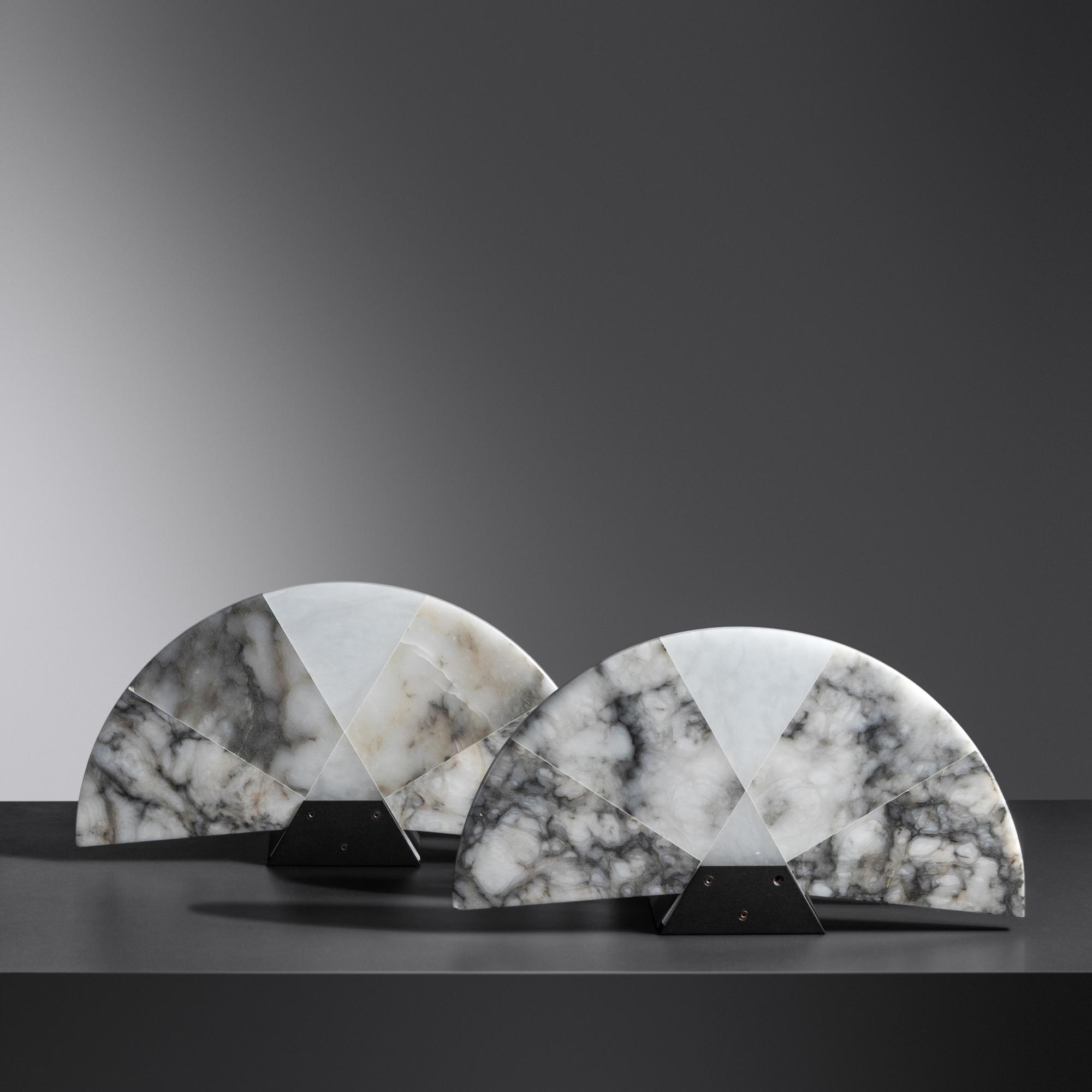 Pair of Ventaglio Table Lamps, model V584, c. 1980 Skipper Pollux, Italy