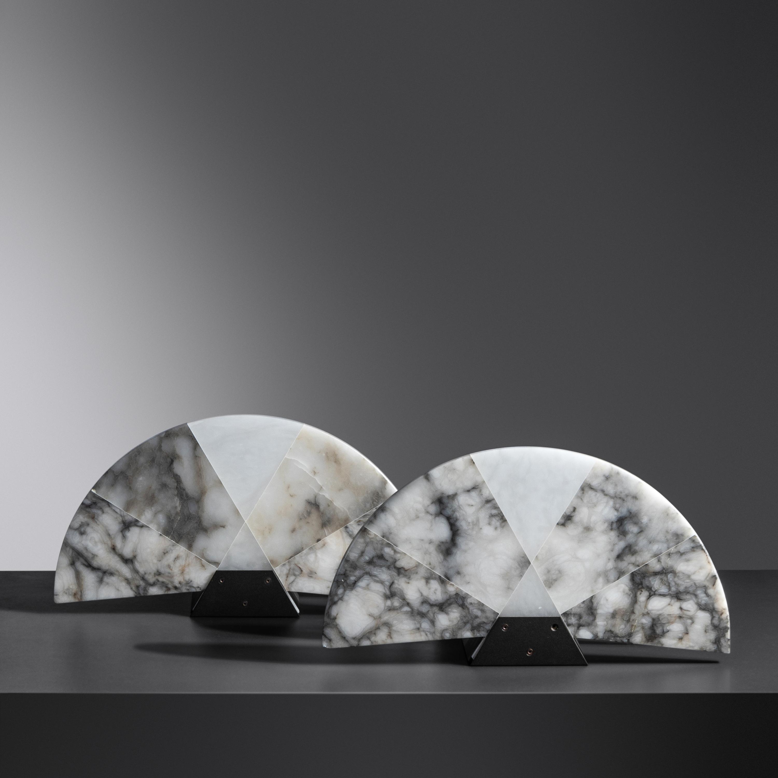 Pair of Ventaglio Table Lamps, model V584, c. 1980 Skipper Pollux, Italy