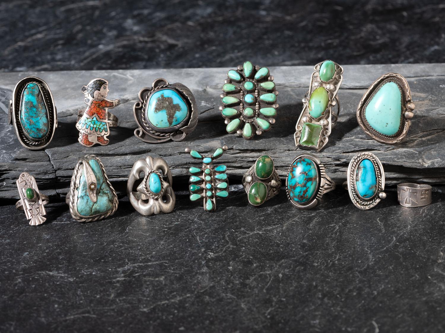 Assortment of Navajo and Zuni Rings