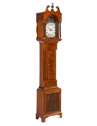 An English Mahogany "Adam and Eve" Automaton Longcase Clock