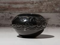 Carved Blackware Pottery Bowl