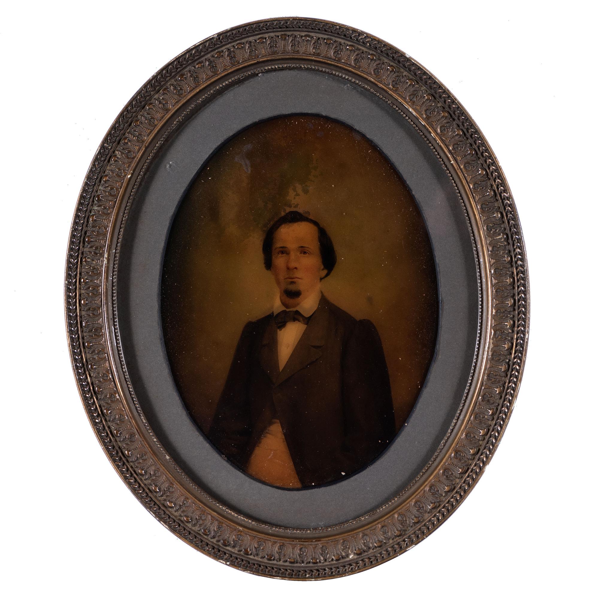[EARLY PHOTOGRAPHY - PORTRAITURE]. A group of 11 framed portraits featuring male and female subjects highlighted by full plate tintype by Jacobs of New Orleans, including: