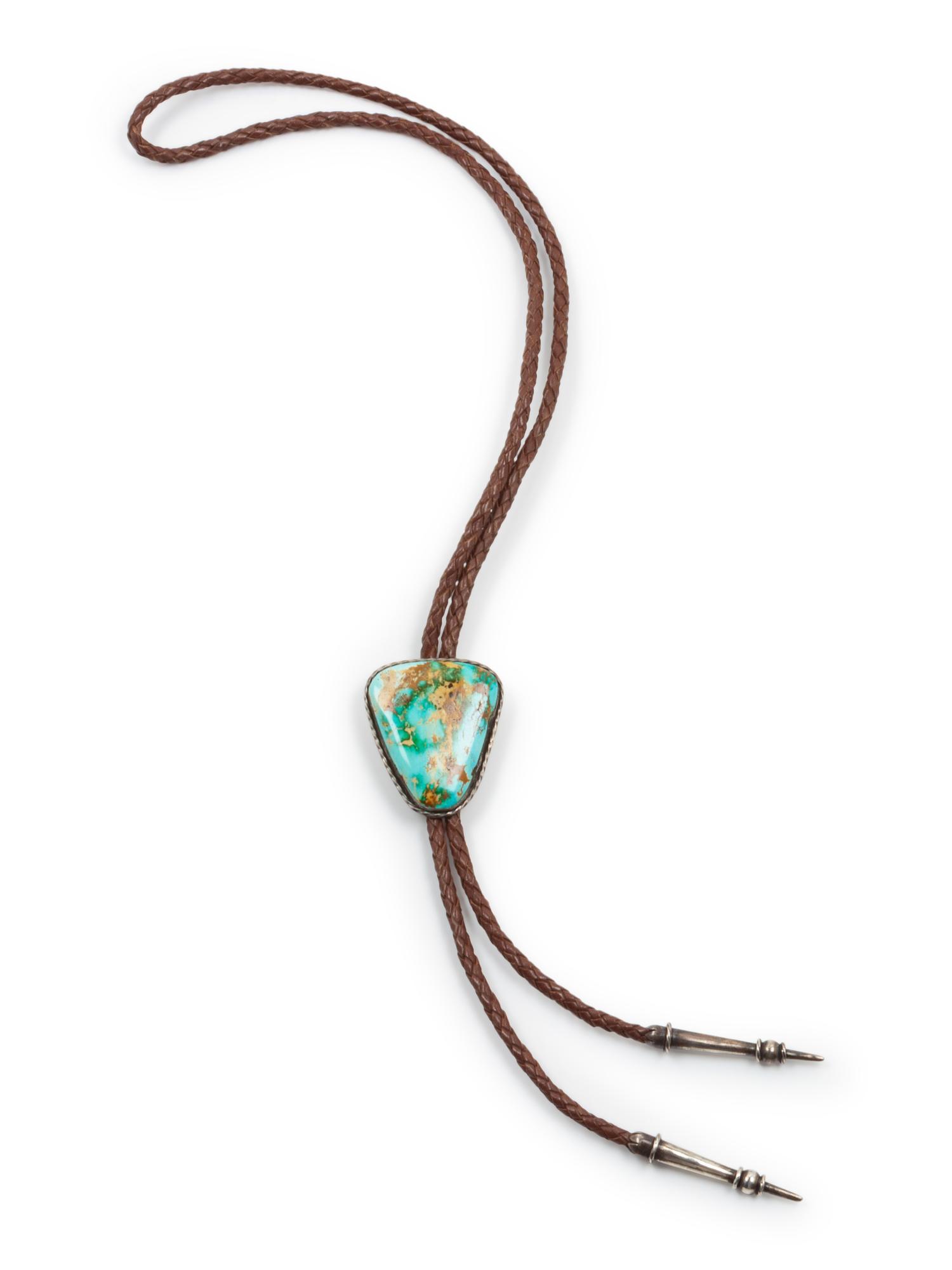 Silver and Turquoise Bolo Tie