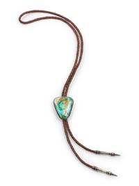 Silver and Turquoise Bolo Tie