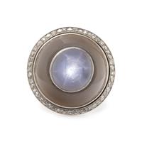 STAR SAPPHIRE AND DIAMOND RING