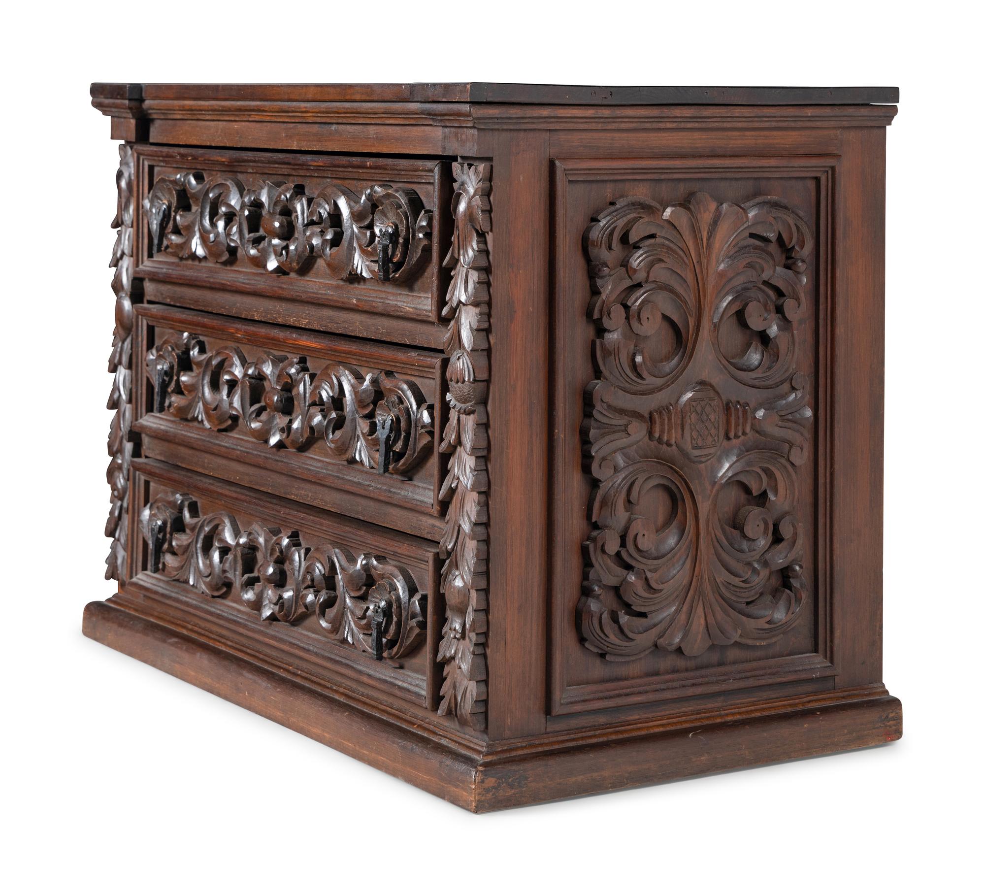 A Pair of Baroque Style Chests of Drawers
