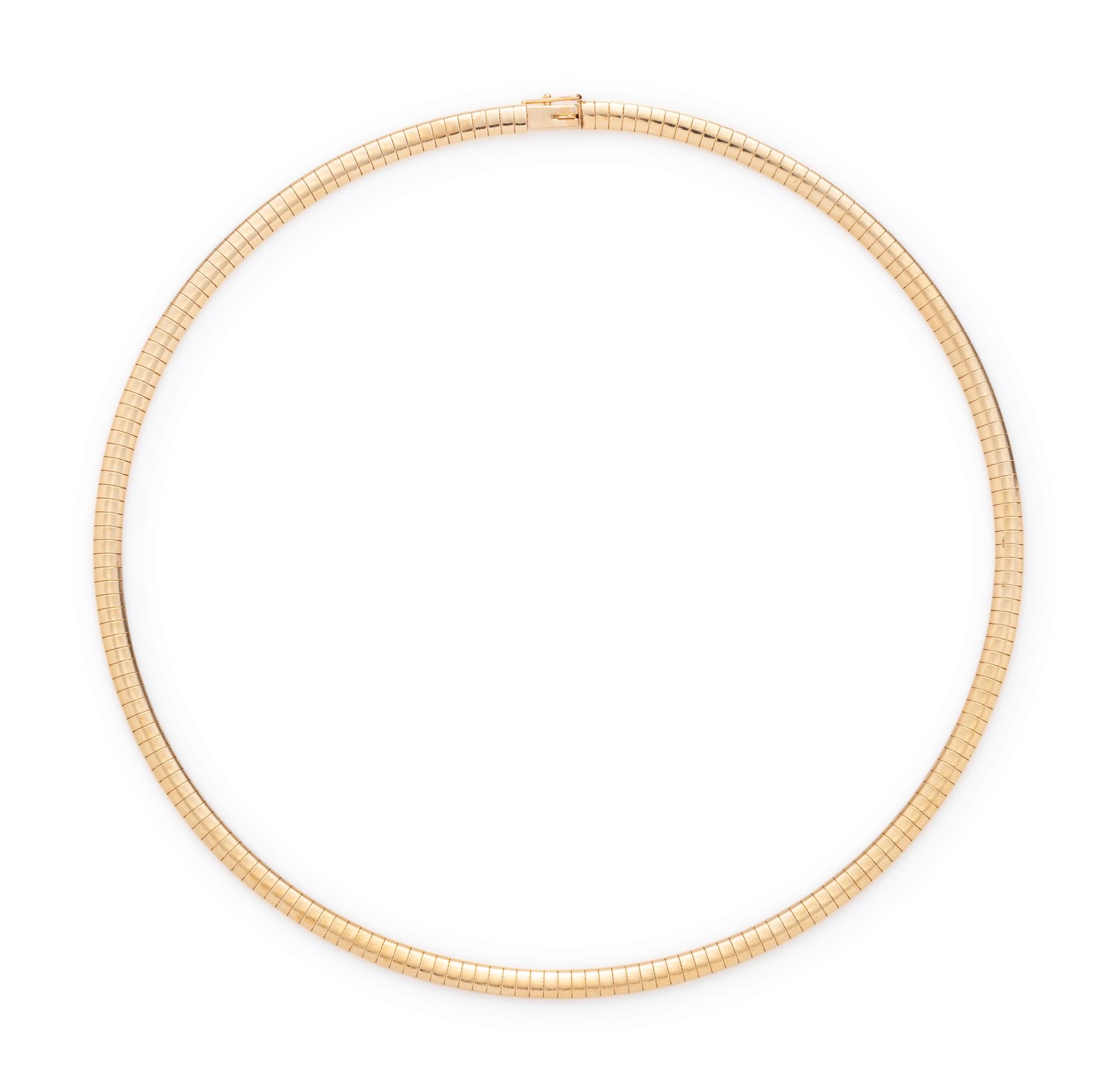 YELLOW GOLD COLLAR NECKLACE