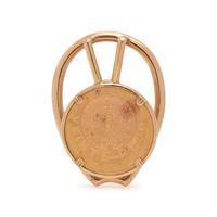 YELLOW GOLD AND COIN MONEY CLIP