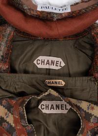 Chanel Haute Couture Skirt Suit and Coat, with Paulette Beret, 1981