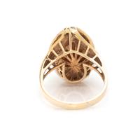 CULTURED PEARL AND DIAMOND RING