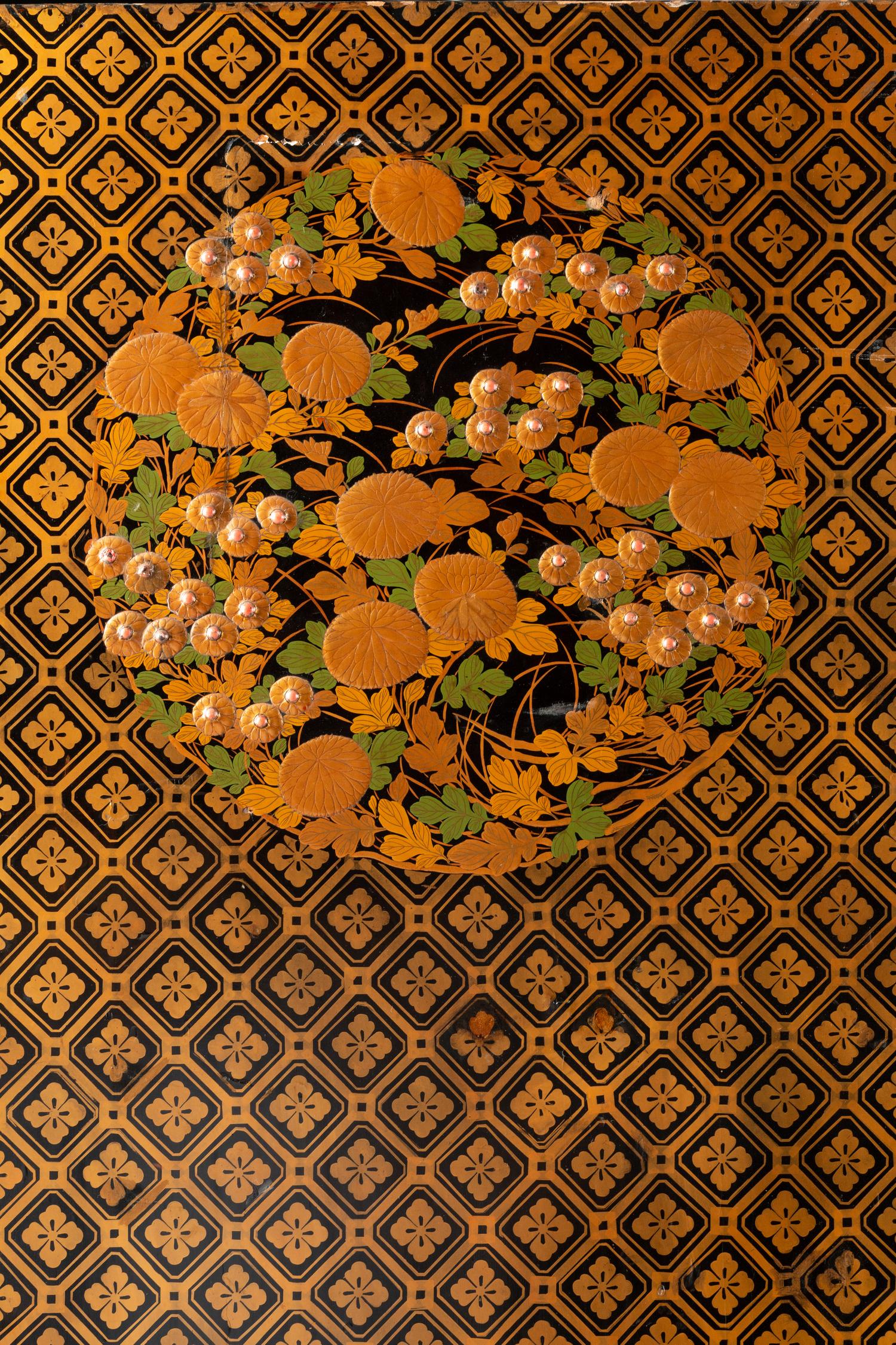 A Japanese Export Lacquer Cabinet on Stand