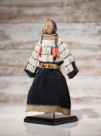 Apsáalooke (Crow) Beaded Buffalo Hide Doll