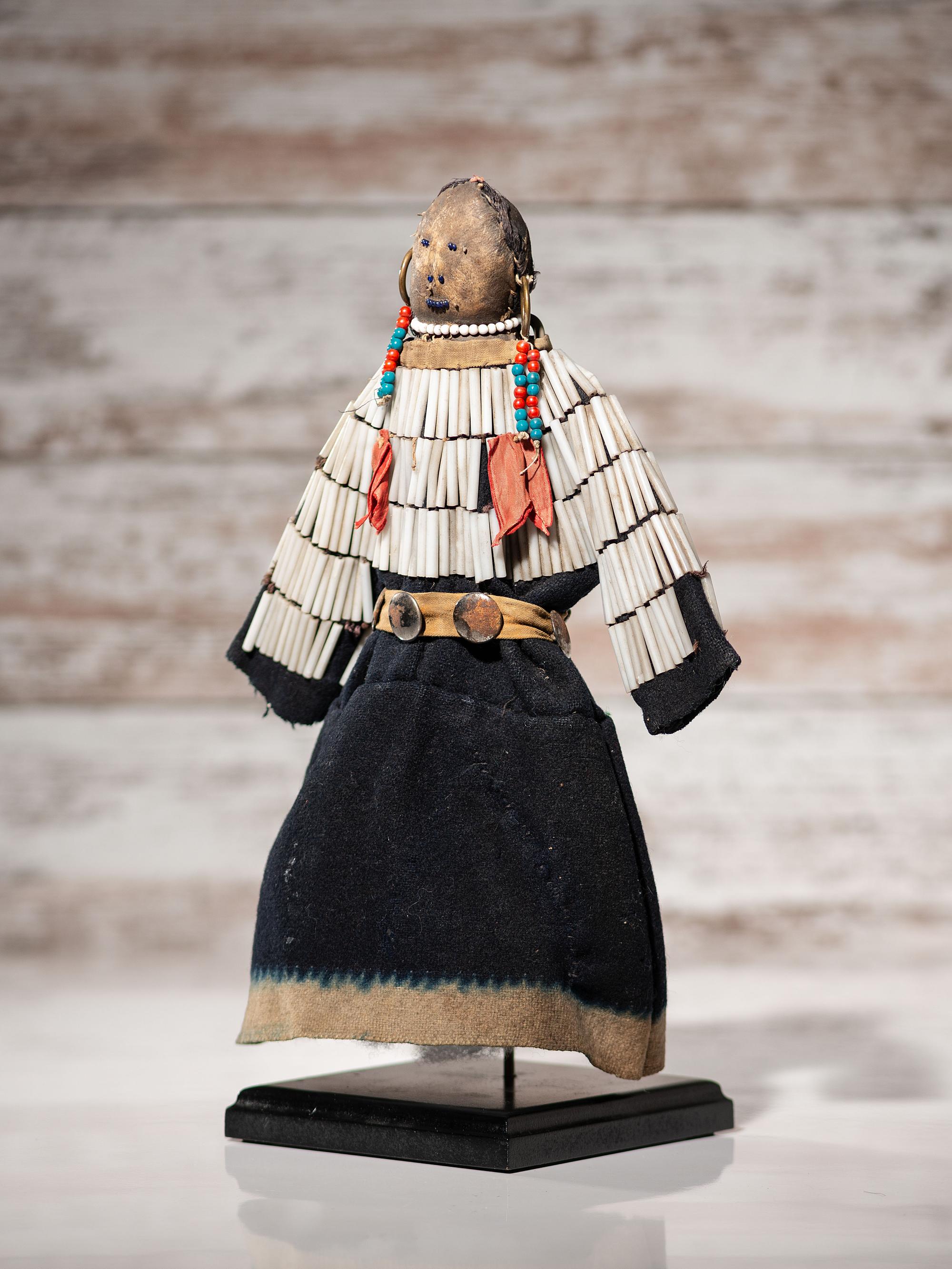 Apsáalooke (Crow) Beaded Buffalo Hide Doll
