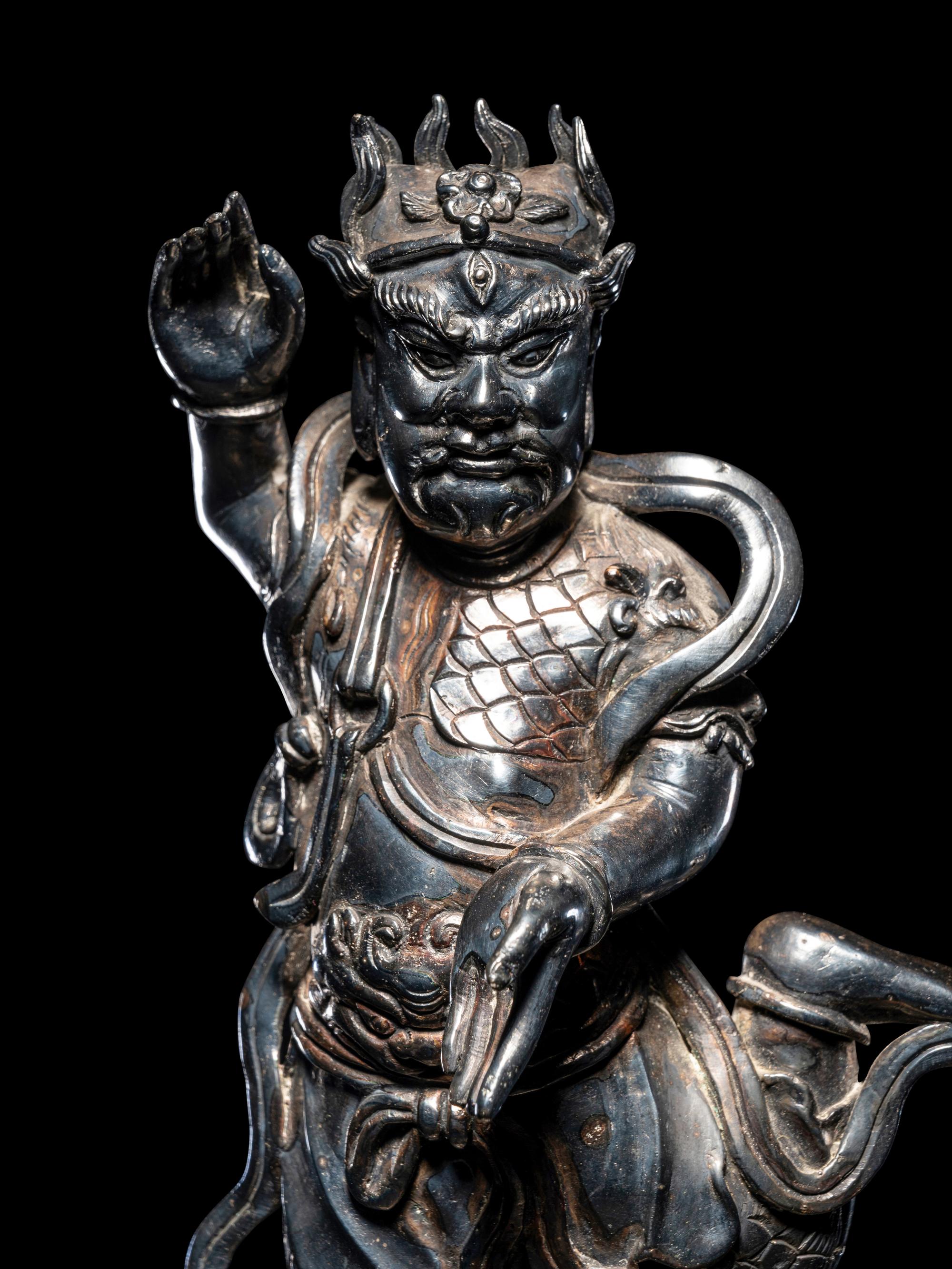 A Silver Figure of Immortal Kuixing
