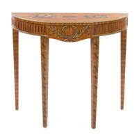 An Edwardian Style Console Table, Height 34 x width 40 1/2 x depth 18 1/2 inches.