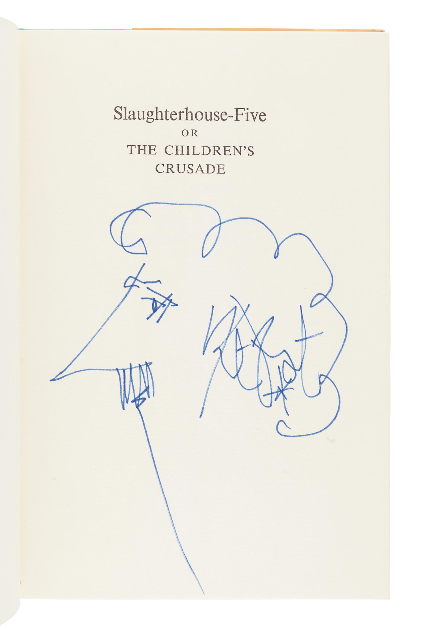VONNEGUT, Kurt, Jr. (1922-2007). Slaughterhouse-Five or The Children's Crusade . New York: Seymour Lawrence Delacorte Press, 1969.