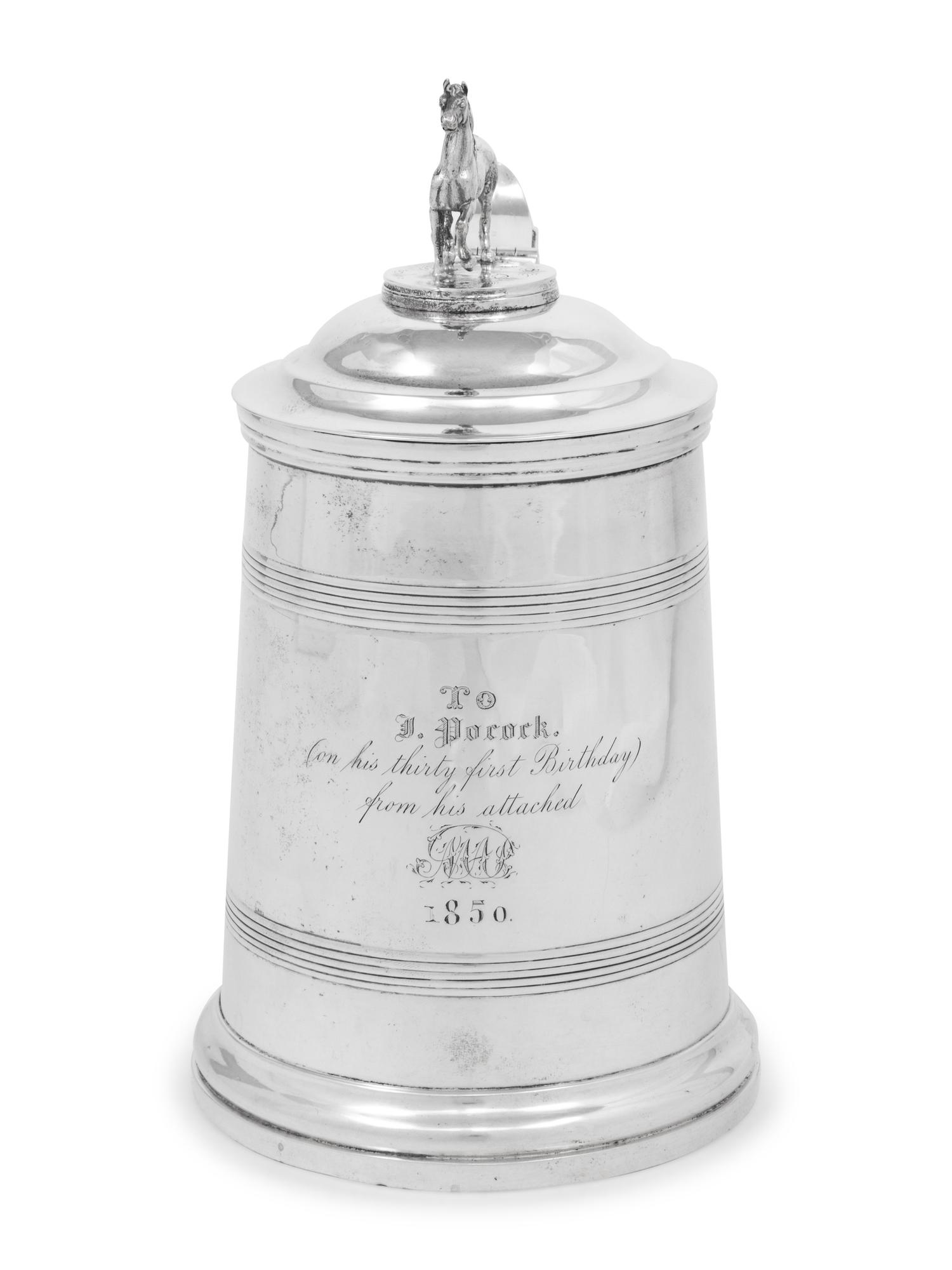 An Indian Colonial Victorian Silver Tankard
