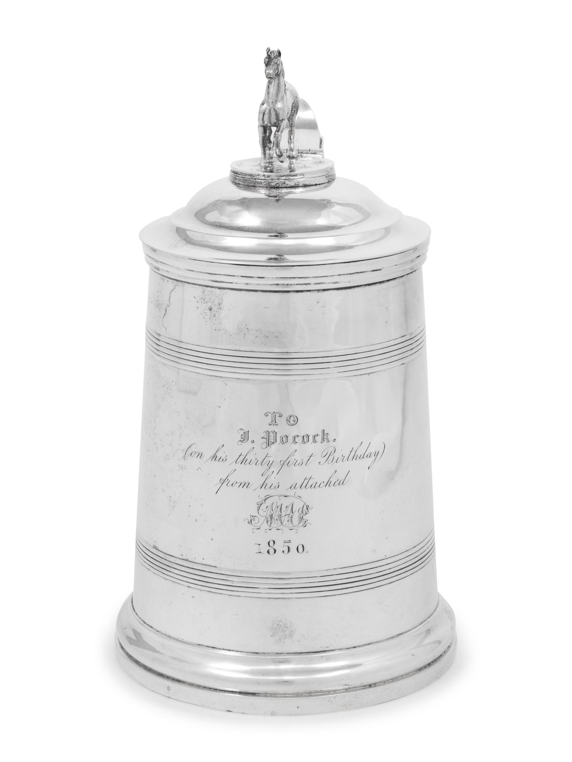 An Indian Colonial Victorian Silver Tankard