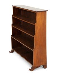 A Regency Style Walnut Waterfall Bookcase