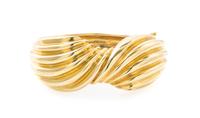 A 14 Karat Yellow Gold Hinged Bangle Bracelet, 40.80 dwts.